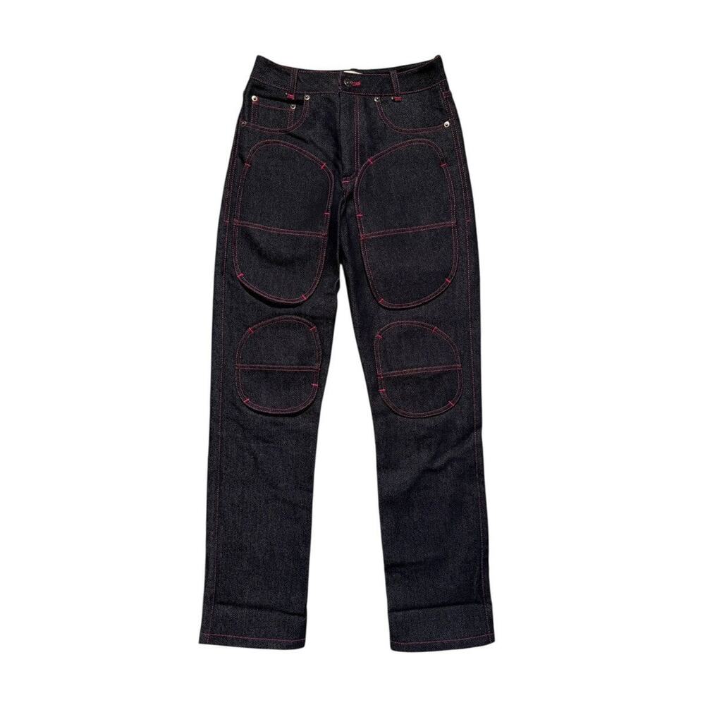 Contrast stitch denim